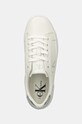 Calvin Klein Jeans sneakers din piele BOLD VULC FLATF LACEUP LTH alb YW0YW01688