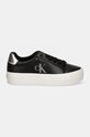 Calvin Klein Jeans sneakers din piele BOLD VULC FLATF LACEUP LTH YW0YW01688 negru AW24
