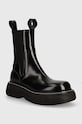 MSGM ghete chelsea de piele pana la 5 cm negru 3741MDS804.629.99