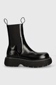 Кожаные полусапоги MSGM 3741MDS804.629.99 чёрный AW24