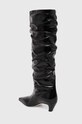 Încălțăminte MSGM ghete de piele 3741MDS710.848.99 negru