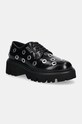 Шкіряні туфлі MSGM платформа чорний 3741MDS154.519.99