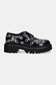 Шкіряні туфлі MSGM 3741MDS154.519.99 чорний AW24