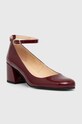 Alohas czółenka skórzane Antoine 5-8 cm bordowy S100695.01