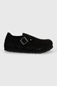 Birkenstock scarpe in camoscio London 1028078 nero AW24