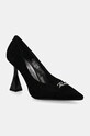 Karl Lagerfeld tocuri din piele intoarsa DEBUT II subțire negru KL32024.000