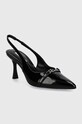 Karl Lagerfeld stilettos de piele SIENNA calcai expus negru KL32704.1BP