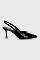 Karl Lagerfeld stilettos de piele SIENNA KL32704.1BP negru AW24