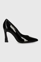 Karl Lagerfeld szpilki skórzane PREMIERE 90 KL33514.1BP czarny AW24