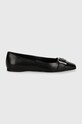 Kožené baleríny Karl Lagerfeld KONNIE KL40184.00S černá AW24