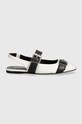Kožené balerínky Karl Lagerfeld KONNIE KL40186.010 biela AW24