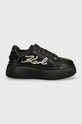 Kožne tenisice Karl Lagerfeld KREEPER KL42372G.00X crna AW24
