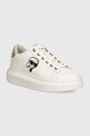 Karl Lagerfeld sneakers din piele KAPRI platformă alb KL62528F.011