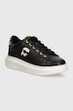 Karl Lagerfeld sneakers din piele KAPRI platformă negru KL62528M.000