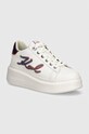 Karl Lagerfeld sneakersy skórzane ANAKAPRI platforma biały KL63510A.01R