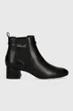 Шкіряні черевики Karl Lagerfeld BONNIE KL30344.000 чорний AW24
