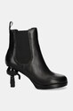 Karl Lagerfeld sztyblety skórzane IKON ISLAND KL39044.000 czarny NC24