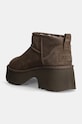 Obuwie UGG botki zamszowe Classic Ultra Mini New Heights 1158311.HCK brązowy
