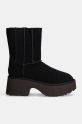 Замшеві черевики UGG Classic Twin Seam New Heights 1158313.BLK чорний AW24