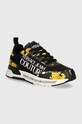 Tenisky Versace Jeans Couture Dynamic usňová koža čierna 77VA3SA3.ZP341.G89