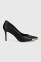 Δερμάτινες γόβες Versace Jeans Couture Scarlett 77VA3S50.ZP127.899 μαύρο AW24