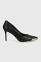 Δερμάτινες γόβες Versace Jeans Couture Scarlett 77VA3S50.ZP127.899 μαύρο AW24