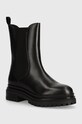 Weekend Max Mara ghete chelsea de piele LIVREA 5-8 cm negru 2425796034600.BLACK