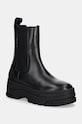Tommy Jeans ghete chelsea de piele TJW CHELSEA FLATFORM BOOT 5-8 cm negru EN0EN02597