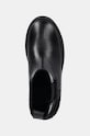 Tommy Jeans ghete chelsea de piele TJW CHELSEA FLATFORM BOOT negru EN0EN02597