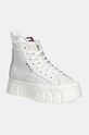 Tommy Jeans sneakersy skórzane TJW VULC FLATFORM MC WL platforma biały EN0EN02609