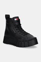 Tommy Jeans sneakers din piele TJW VULC FLATFORM MC WL platformă negru EN0EN02609