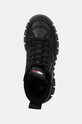 Kožené sneakers boty Tommy Jeans TJW VULC FLATFORM MC WL černá EN0EN02609