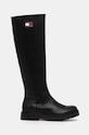Kozačky Tommy Jeans TJW LONG SHAFT BOOT EN0EN02627 černá NC24