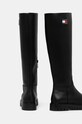 Tommy Jeans kozaki TJW LONG SHAFT BOOT czarny EN0EN02627