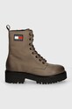 Шкіряні черевики Tommy Jeans TJW URBAN LACE UP BOOT EN0EN02628 коричневий AW24