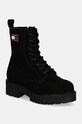 Полусапожки Tommy Jeans TJW URBAN LACE UP SUEDE замш чёрный EN0EN02630