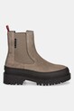 Замшеві черевики Tommy Jeans TJW FOXING CHELSEA SUEDE EN0EN02631 бежевий NC24