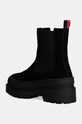 Obuwie Tommy Jeans sztyblety zamszowe TJW FOXING CHELSEA SUEDE EN0EN02631 czarny
