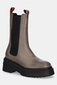 Шкіряні черевики Tommy Jeans TJW CHUNKY CHELSEA без утеплення коричневий EN0EN02635