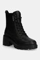 Tommy Jeans botki TJW MID HEEL BOOT LEATHER słupek czarny EN0EN02640