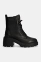 Tommy Jeans botine TJW MID HEEL BOOT LEATHER EN0EN02640 negru AW24