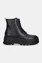 Шкіряні черевики Tommy Jeans TJW LACE UP FLATFORM BOOT EN0EN02665 чорний NC24