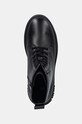 Шкіряні черевики Tommy Jeans TJW LACE UP FLATFORM BOOT чорний EN0EN02665