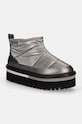 Tommy Jeans cizme de iarna TJW NYLON FLATFORM BOOT WL usor izolat gri EN0EN02689