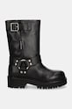 Tommy Jeans stivaletti alla caviglia in pelle TJW URBAN BIKER BOOT LEATHER EN0EN02728 nero NC24