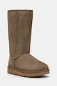 UGG velúr hócipő Classic Tall II velúr bőr zöld 1016224.ALP