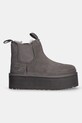 UGG sztyblety zamszowe Neumel Platform Chelsea 1134526.GREY szary AW24