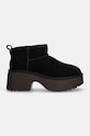 Semišové boty UGG Classic Ultra Mini New Heights 1158311.BLK černá AW24