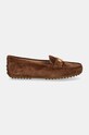 Μοκασίνια σουέτ Lauren Ralph Lauren Barnsbury 802821629022.200 καφέ SS25