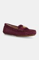 Μοκασίνια σουέτ Lauren Ralph Lauren Barnsbury φλατ μπορντό 802821629023.600